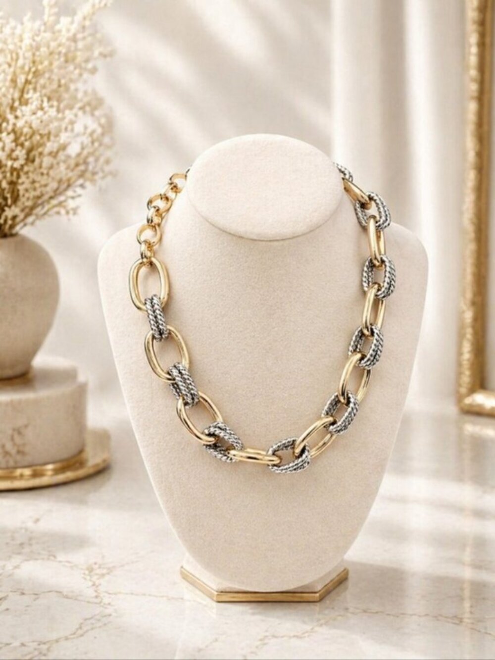 Brand New Fashion luxurious Gold Plated Geometry Necklace